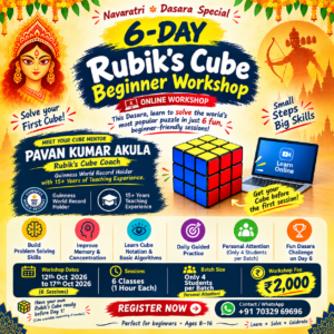 6-Day Rubik’s Cube Beginner Workshop – Dasara Special 2026